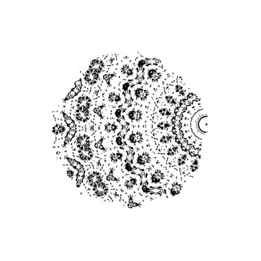 Abstract black and white vector background. Monochrome vintage surface with dirty pattern in cracks, spots, dots