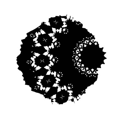 Abstract black and white vector background. Monochrome vintage surface with dirty pattern in cracks, spots, dots