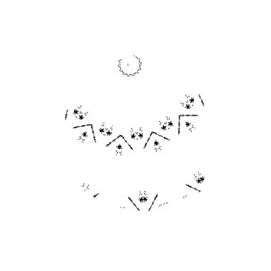 Abstract black and white vector background. Monochrome vintage surface with dirty pattern in cracks, spots, dots