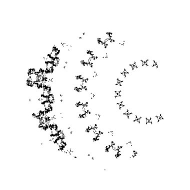 Abstract black and white vector background. Monochrome vintage surface with dirty pattern in cracks, spots, dots