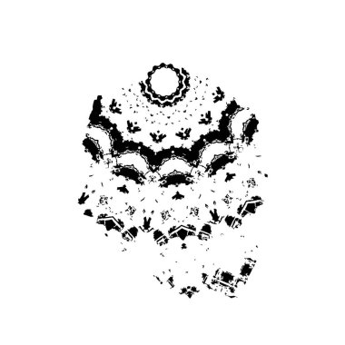 Abstract black and white vector background. Monochrome vintage surface with dirty pattern in cracks, spots, dots