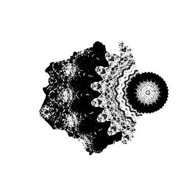 Abstract black and white vector background. Monochrome vintage surface with dirty pattern in cracks, spots, dots