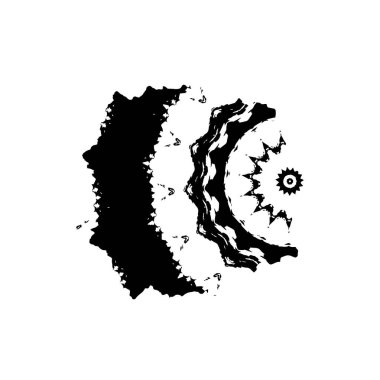 Abstract black and white vector background. Monochrome vintage surface with dirty pattern in cracks, spots, dots