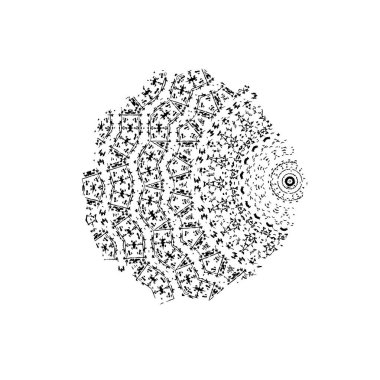 Abstract black and white vector background. Monochrome vintage surface with dirty pattern in cracks, spots, dots