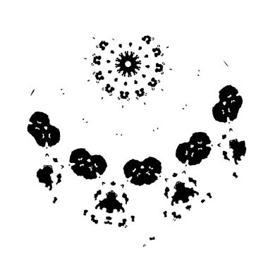 Abstract black and white vector background. Monochrome vintage surface with dirty pattern in cracks, spots, dots