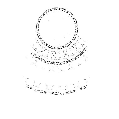 Abstract black and white vector background. Monochrome vintage surface with dirty pattern in cracks, spots, dots