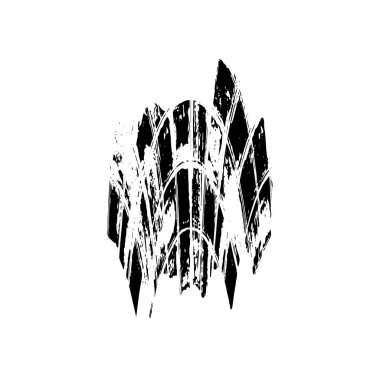 Abstract black and white vector background. Monochrome vintage surface with dirty pattern in cracks, spots, dots