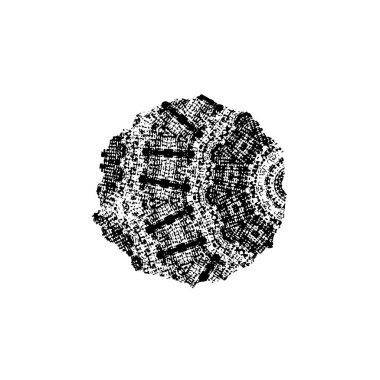 Siyah ve beyaz element vektör illüstrasyonlu desen