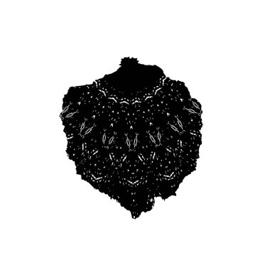 Siyah ve beyaz element vektör illüstrasyonlu desen