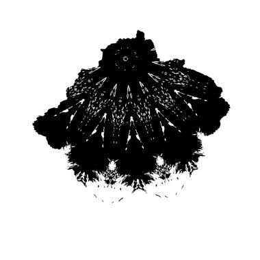 Siyah ve beyaz element vektör illüstrasyonlu desen