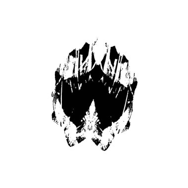 vektör siyah mürekkep darbesi. soyut fırça darbesi izole edildi.