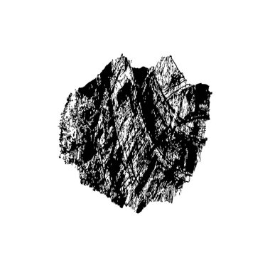 vektör siyah mürekkep darbesi. soyut fırça darbesi izole edildi.