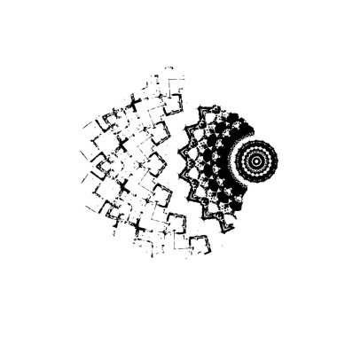 Beyaz arkaplanda siyah mürekkep darbesi.