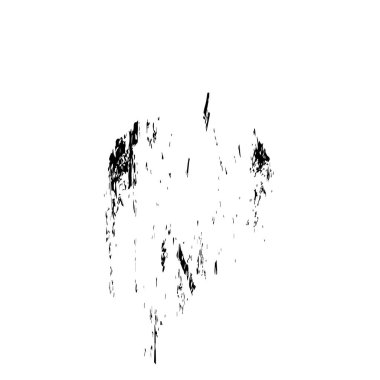 Beyaz arkaplanda siyah mürekkep darbesi.