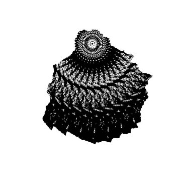 Beyaz arkaplanda siyah mürekkep darbesi.