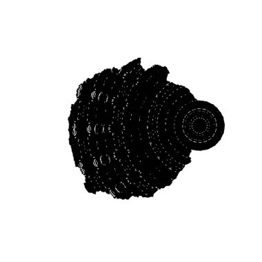 Beyaz arkaplanda siyah mürekkep darbesi.