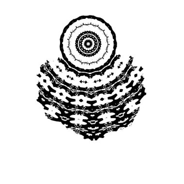 Beyaz arkaplanda siyah mürekkep darbesi.