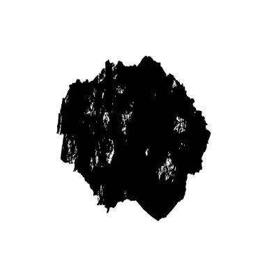 Beyaz arkaplanda siyah mürekkep darbesi.