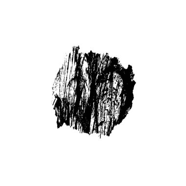 Beyaz arkaplanda siyah mürekkep darbesi.