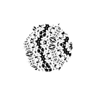 Beyaz arkaplanda siyah mürekkep darbesi.