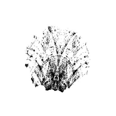 Beyaz arkaplanda siyah mürekkep darbesi.