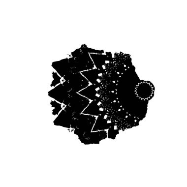 Beyaz arkaplanda siyah mürekkep darbesi.