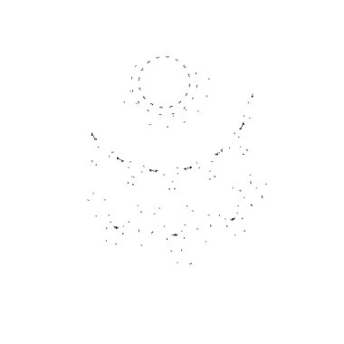 Beyaz arkaplanda siyah mürekkep darbesi.