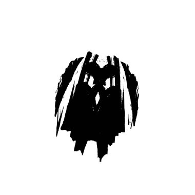 grunge siyah fırça darbesi