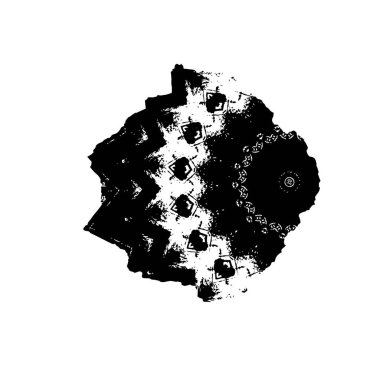 grunge siyah fırça darbesi