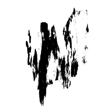 grunge siyah fırça darbesi