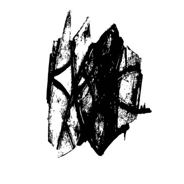 grunge siyah fırça darbesi