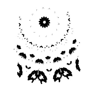 Vektör çizimi, elle çizilmiş, izole edilmiş çizik ya da felç. Grunge fırçası ve kalem (tebeşir veya kömür) dokusu. Beyaz arkaplanda iz sürerek siyah siluet oluşturuldu.