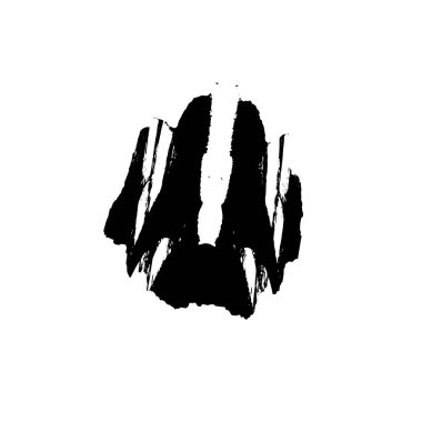 Vektör çizimi, elle çizilmiş, izole edilmiş çizik ya da felç. Grunge fırçası ve kalem (tebeşir veya kömür) dokusu. Beyaz arkaplanda iz sürerek siyah siluet oluşturuldu.