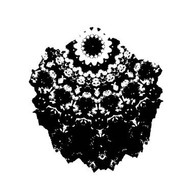 Vektör çizimi, elle çizilmiş, izole edilmiş çizik ya da felç. Grunge fırçası ve kalem (tebeşir veya kömür) dokusu. Beyaz arkaplanda iz sürerek siyah siluet oluşturuldu.