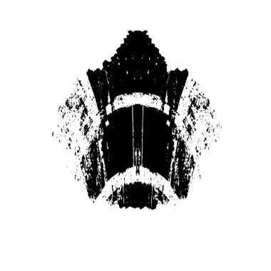 Vektör çizimi, elle çizilmiş, izole edilmiş çizik ya da felç. Grunge fırçası ve kalem (tebeşir veya kömür) dokusu. Beyaz arkaplanda iz sürerek siyah siluet oluşturuldu.