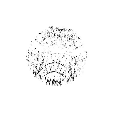 Vektör çizimi, elle çizilmiş, izole edilmiş çizik ya da felç. Grunge fırçası ve kalem (tebeşir veya kömür) dokusu. Beyaz arkaplanda iz sürerek siyah siluet oluşturuldu.