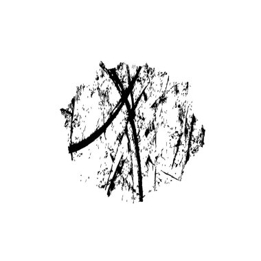 Vektör çizimi, elle çizilmiş, izole edilmiş çizik ya da felç. Grunge fırçası ve kalem (tebeşir veya kömür) dokusu. Beyaz arkaplanda iz sürerek siyah siluet oluşturuldu.