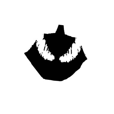 Vektör çizimi, elle çizilmiş, izole edilmiş çizik ya da felç. Grunge fırçası ve kalem (tebeşir veya kömür) dokusu. Beyaz arkaplanda iz sürerek siyah siluet oluşturuldu.