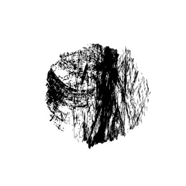 Vektör çizimi, elle çizilmiş, izole edilmiş çizik ya da felç. Grunge fırçası ve kalem (tebeşir veya kömür) dokusu. Beyaz arkaplanda iz sürerek siyah siluet oluşturuldu.