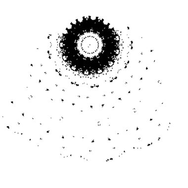 Vektör çizimi, elle çizilmiş, izole edilmiş çizik ya da felç. Grunge fırçası ve kalem (tebeşir veya kömür) dokusu. Beyaz arkaplanda iz sürerek siyah siluet oluşturuldu.
