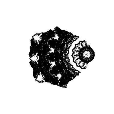 Vektör çizimi, elle çizilmiş, izole edilmiş çizik ya da felç. Grunge fırçası ve kalem (tebeşir veya kömür) dokusu. Beyaz arkaplanda iz sürerek siyah siluet oluşturuldu.