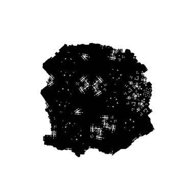 Vektör çizimi, elle çizilmiş, izole edilmiş çizik ya da felç. Grunge fırçası ve kalem (tebeşir veya kömür) dokusu. Beyaz arkaplanda iz sürerek siyah siluet oluşturuldu.