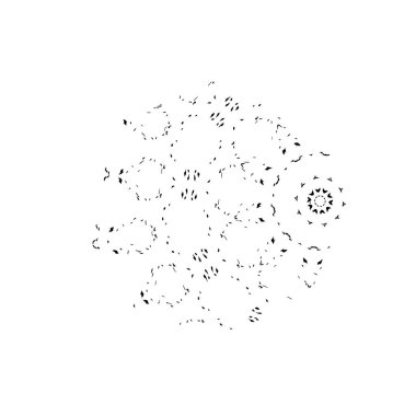 Vektör çizimi, elle çizilmiş, izole edilmiş çizik ya da felç. Grunge fırçası ve kalem (tebeşir veya kömür) dokusu. Beyaz arkaplanda iz sürerek siyah siluet oluşturuldu.