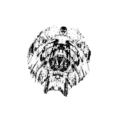 Sert grunge desenli tasarım. Suluboya kuru fırça darbeleri dokuyu etkiler. Solmuş kağıt dokusu. Çizgi film pop sanat tasarımı