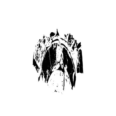 Grunge dokusu. Soyut siyah beyaz arka plan. Tek renkli vintage yüzey        