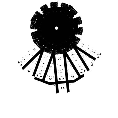 Grunge dokusu. Soyut siyah beyaz arka plan. Tek renkli vintage yüzey        