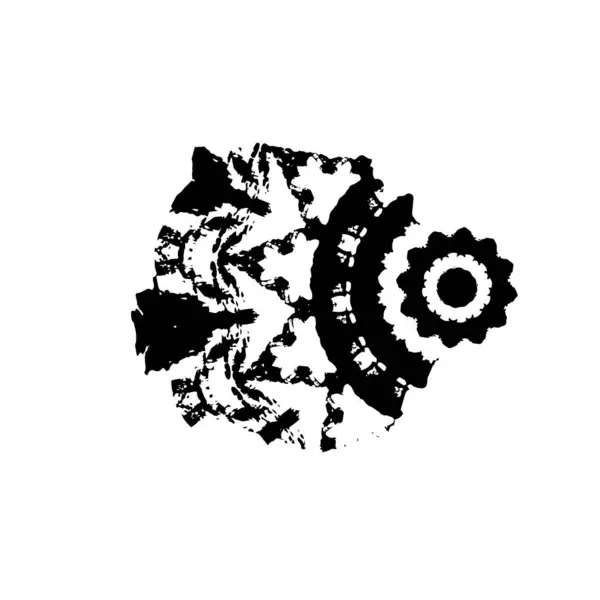 Abstrakt Monokrom Illustration Grunge Svart Och Vit Struktur Bakgrund — Stock vektor