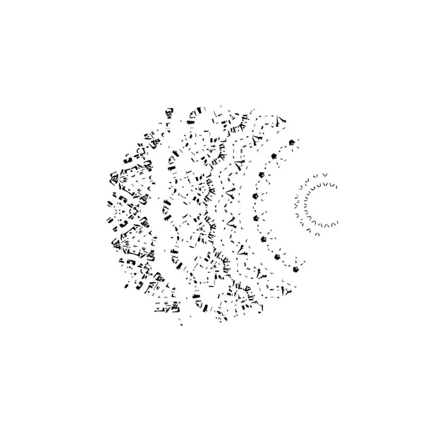 Texture Noire Blanche Grunge Monochrome Éléments Abstraits — Image vectorielle