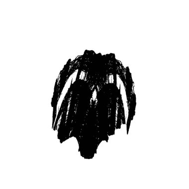 soyut siyah fırça darbesi, vektör çizimi