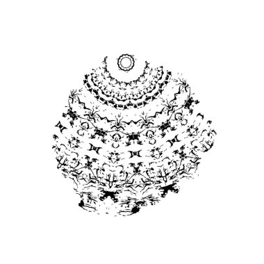 soyut siyah fırça darbesi, vektör çizimi